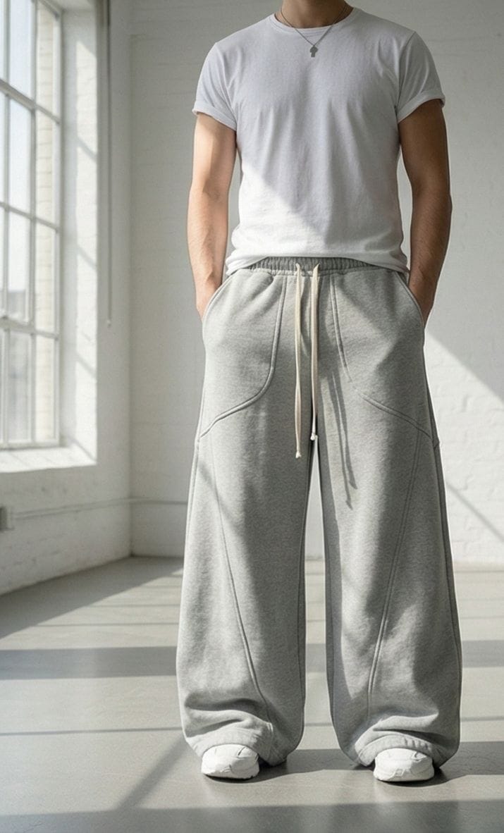 WIDE-LEG SWEATPANTS